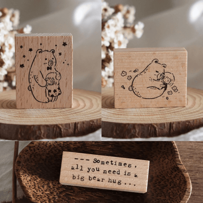 Tampon en bois | Eileen Tai | Bear Hugs - Eileen Tai - Starry Sky - millenotes