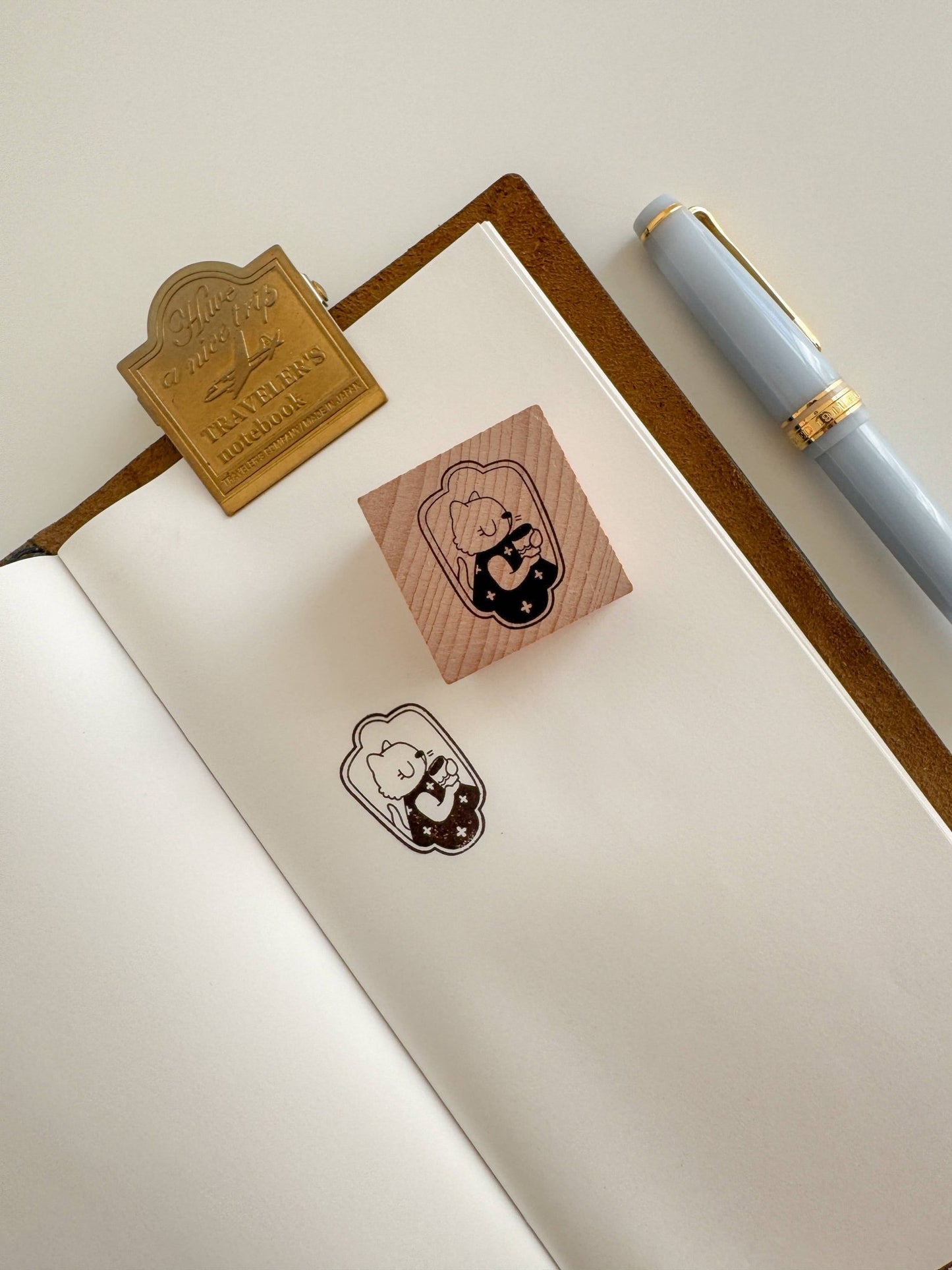 Tampon en bois | Grumpy Nook | Coffee Cat - Grumpy Nook - millenotes