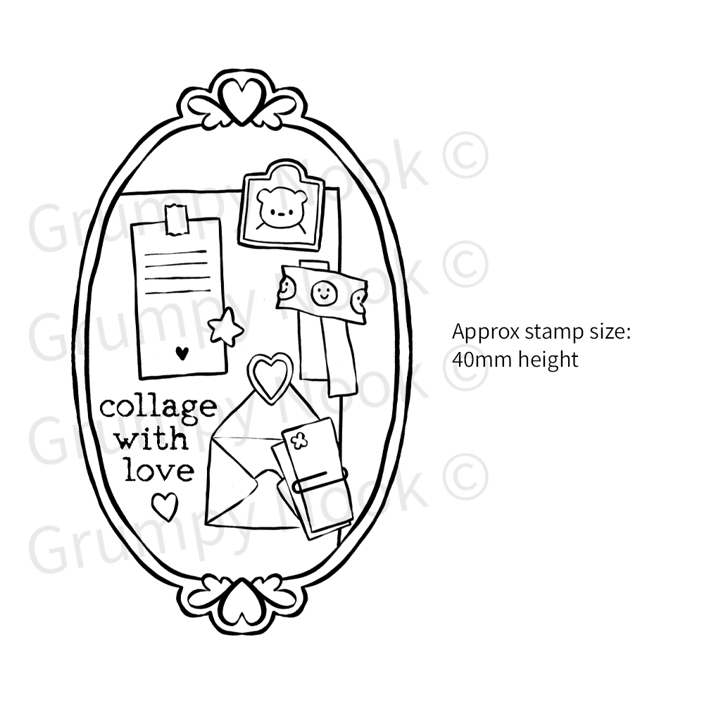 Tampon en bois | Grumpy Nook | Framed Collage - Grumpy Nook - millenotes