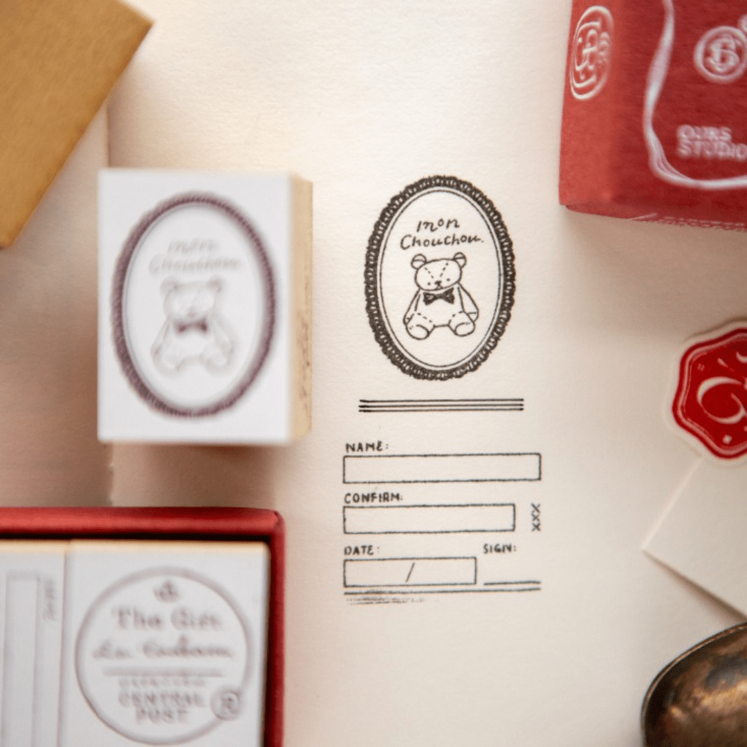 Tampon en bois | OURS Studio | Série The Gift - OURS Studio - C. Wild Grass - millenotes