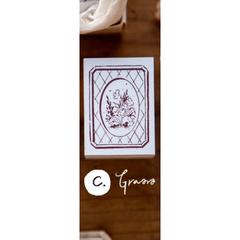 Tampon en bois | OURS Studio | Série The Gift - OURS Studio - C. Wild Grass - millenotes