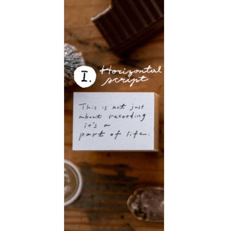 Tampon en bois | OURS Studio | Série The Gift - OURS Studio - I. Horizontal script - millenotes