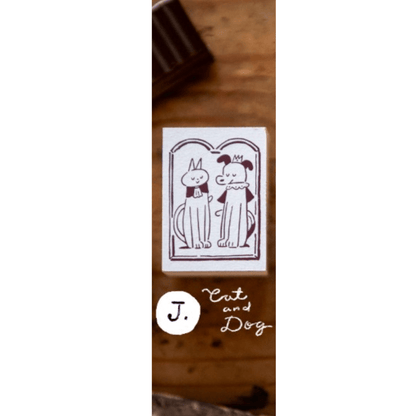 Tampon en bois | OURS Studio | Série The Gift - OURS Studio - J. Cat and dog - millenotes
