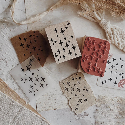Tampon en bois | Sparkles - albumlovehandmade - millenotes
