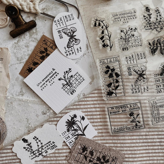 Tampons transparents | Botanical Collage - albumlovehandmade - millenotes