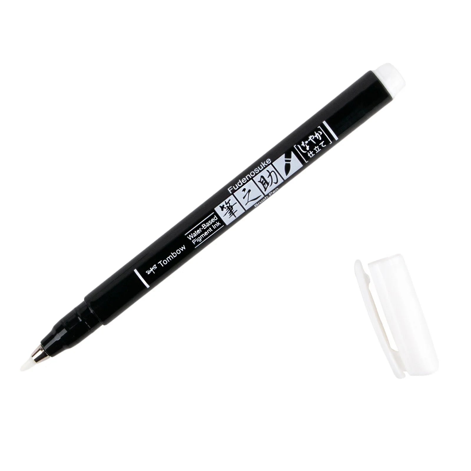 Tombow Fudenosuke Brush Pen Pointe Souple - Blanc - Tombow - millenotes