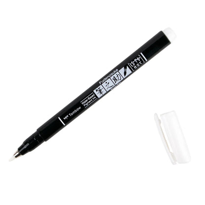 Tombow Fudenosuke Brush Pen Pointe Souple - Blanc - Tombow - millenotes