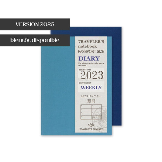 TRAVELER'S NOTEBOOK Agenda 2025 Hebdomadaire (Passeport) - TRAVELER'S COMPANY - millenotes