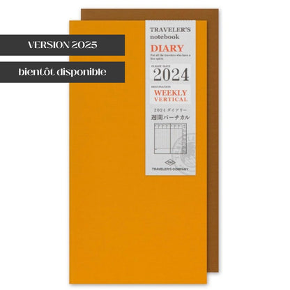 TRAVELER'S NOTEBOOK Agenda 2025 Hebdomadaire Vertical (Standard) - TRAVELER'S COMPANY - millenotes