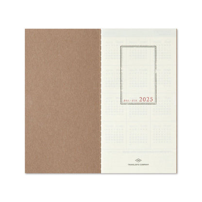 TRAVELER'S NOTEBOOK Agenda 2025 Hebdomadaire Vertical (Standard) - TRAVELER'S COMPANY - millenotes