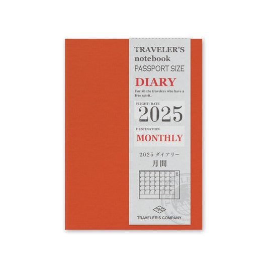 TRAVELER'S NOTEBOOK Agenda 2025 Mensuel (Passeport) - TRAVELER'S COMPANY - millenotes