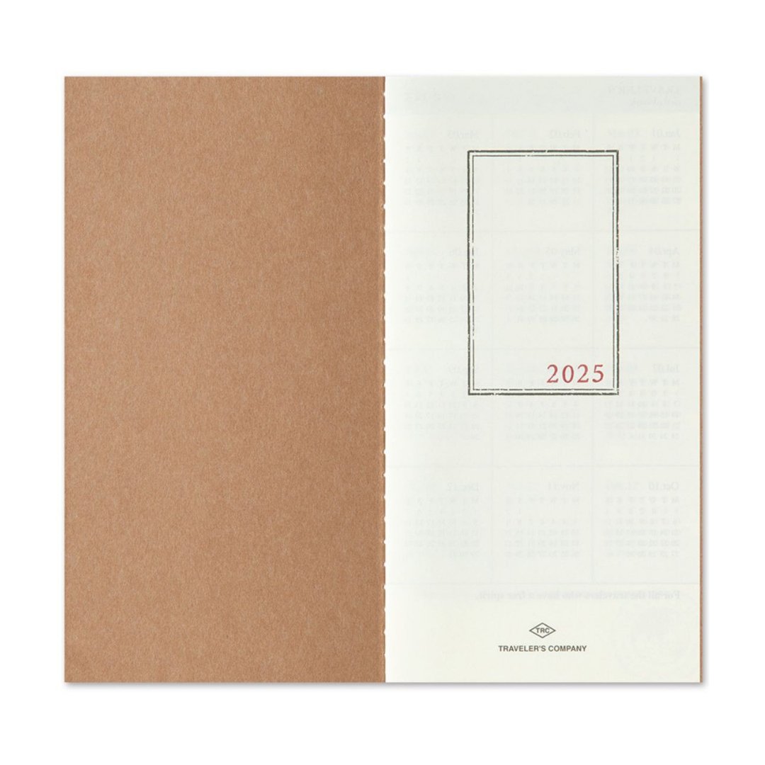 TRAVELER'S NOTEBOOK Agenda 2025 Mensuel (Standard) - TRAVELER'S COMPANY - millenotes