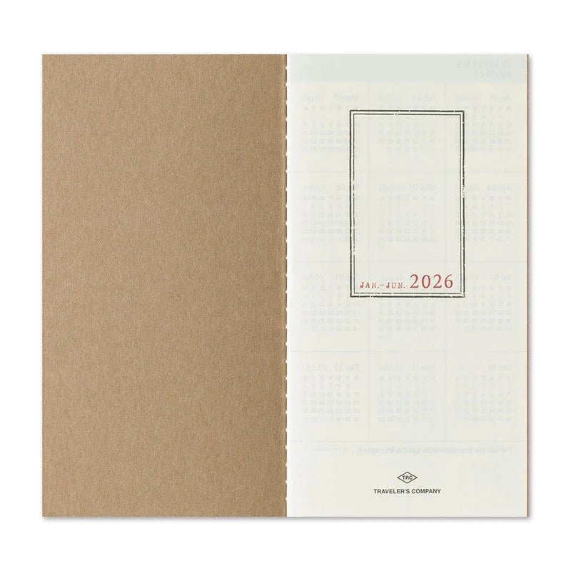 TRAVELER'S NOTEBOOK Agenda 2026 Hebdomadaire+Memo (Regular) - TRAVELER'S COMPANY - millenotes