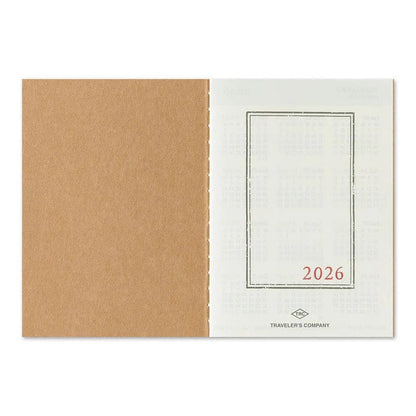 TRAVELER'S NOTEBOOK Agenda 2026 Mensuel (Passeport) - TRAVELER'S COMPANY - millenotes