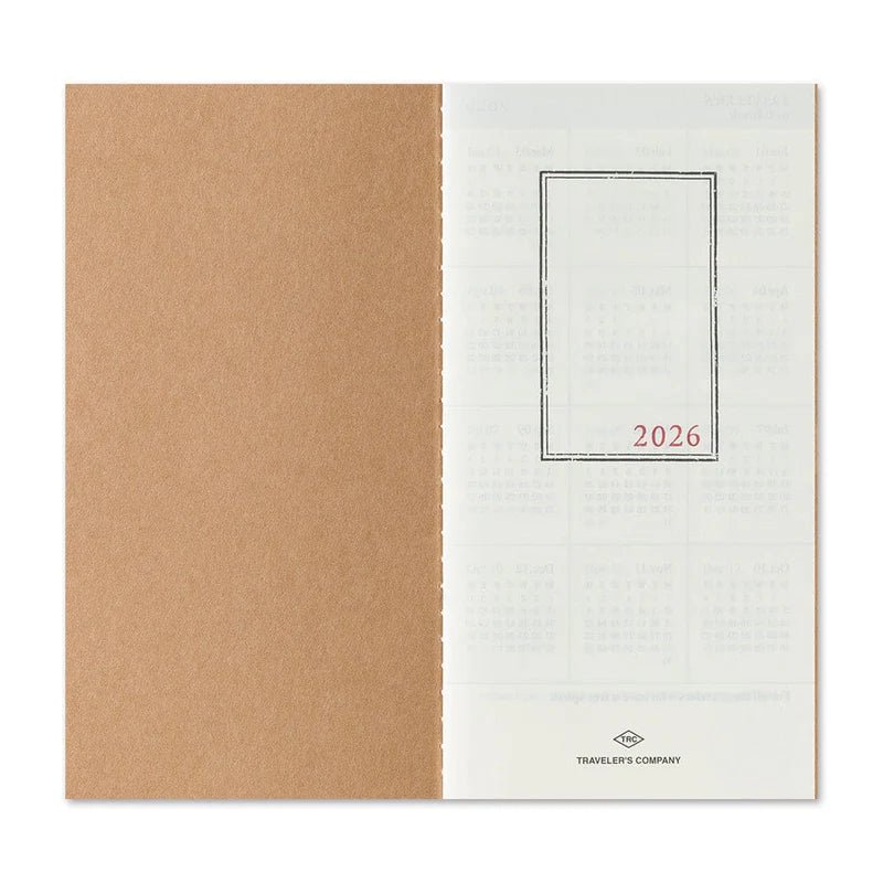 TRAVELER'S NOTEBOOK Agenda 2026 Mensuel (Regular) - TRAVELER'S COMPANY - millenotes