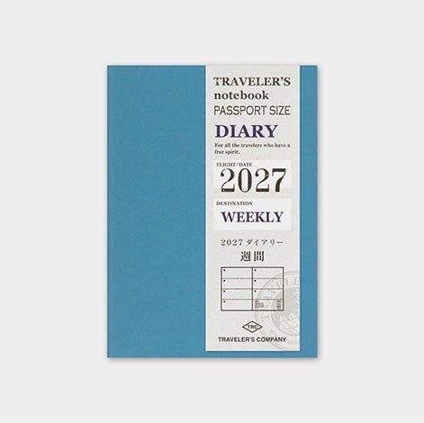 TRAVELER'S NOTEBOOK Agenda 2027 Hebdomadaire (Passeport) - TRAVELER'S COMPANY - millenotes