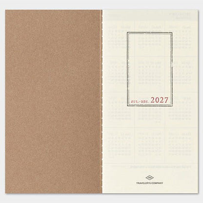 TRAVELER'S NOTEBOOK Agenda 2027 Hebdomadaire+Memo (Regular) - TRAVELER'S COMPANY - millenotes