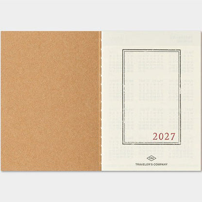 TRAVELER'S NOTEBOOK Agenda 2027 Mensuel (Passeport) - TRAVELER'S COMPANY - millenotes