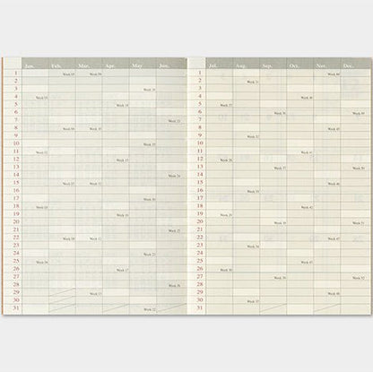 TRAVELER'S NOTEBOOK Agenda 2027 Mensuel (Passeport) - TRAVELER'S COMPANY - millenotes