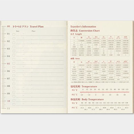 TRAVELER'S NOTEBOOK Agenda 2027 Mensuel (Passeport) - TRAVELER'S COMPANY - millenotes
