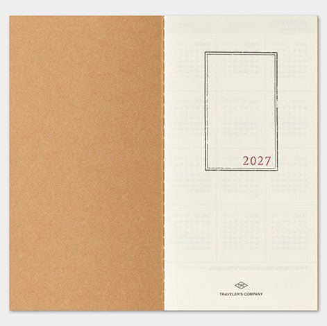 TRAVELER'S NOTEBOOK Agenda 2027 Mensuel (Regular) - TRAVELER'S COMPANY - millenotes
