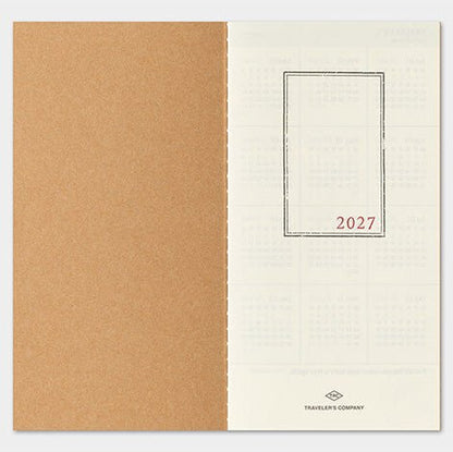 TRAVELER'S NOTEBOOK Agenda 2027 Mensuel (Regular) - TRAVELER'S COMPANY - millenotes