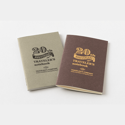TRAVELER’S Notebook Card Size 20th Anniversary Set | Marron - TRAVELER'S COMPANY - millenotes