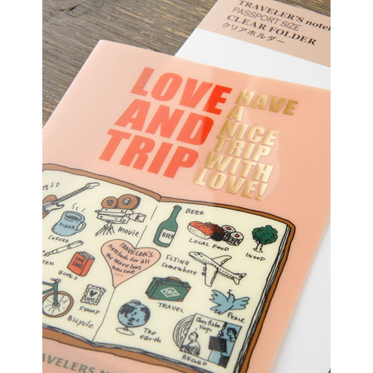 TRAVELER'S NOTEBOOK | CLEAR FOLDER 2025 LOVE and TRIP (Passeport) - TRAVELER'S COMPANY - millenotes