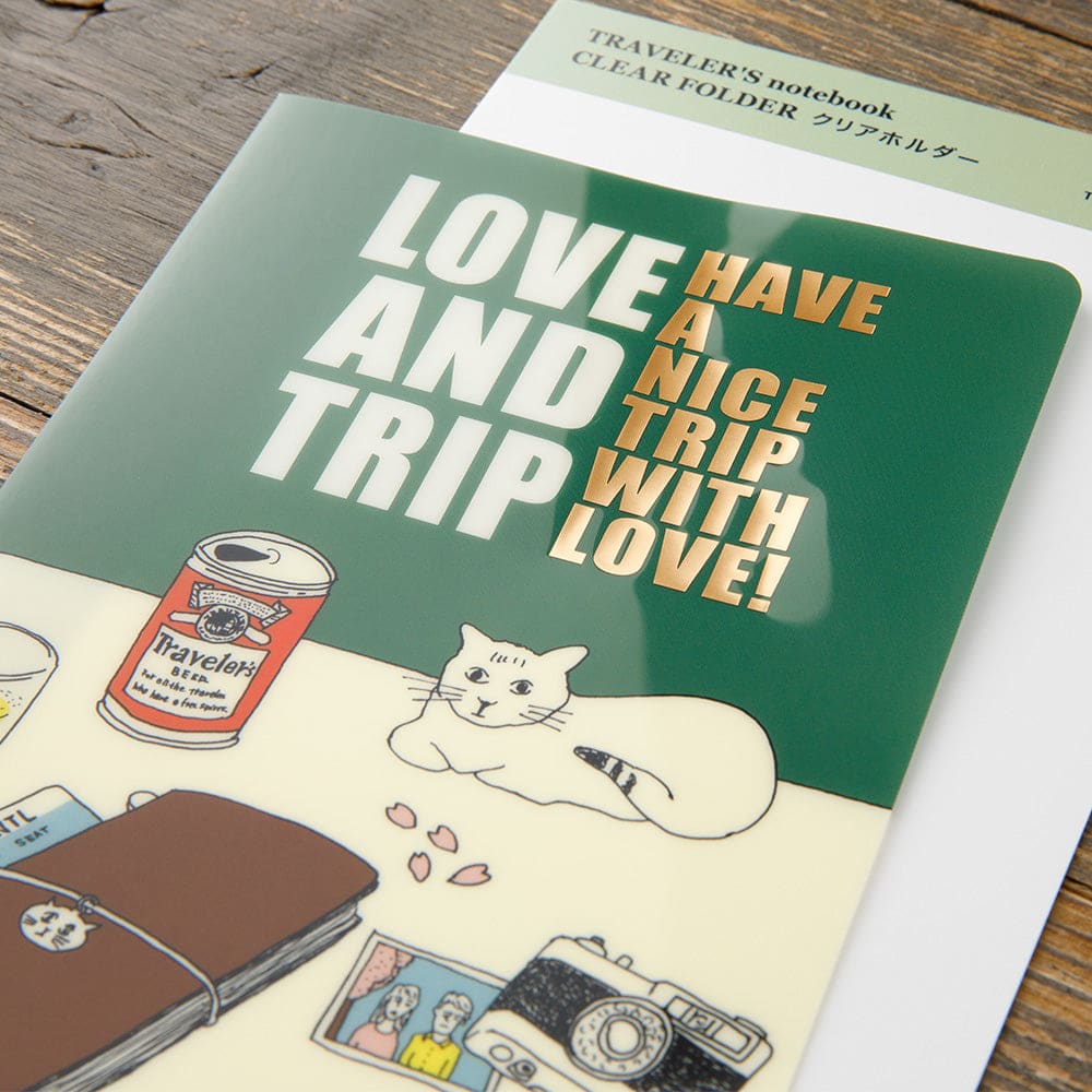 TRAVELER'S NOTEBOOK | CLEAR FOLDER 2025 LOVE and TRIP (Regular) - TRAVELER'S COMPANY - millenotes