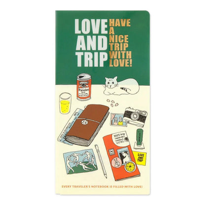 TRAVELER'S NOTEBOOK | CLEAR FOLDER 2025 LOVE and TRIP (Regular) - TRAVELER'S COMPANY - millenotes