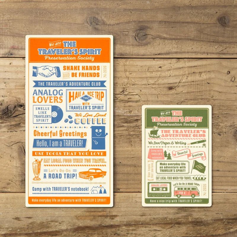 TRAVELER'S NOTEBOOK | Feuille plastique 2026 Traveler's Spirit (Regular) - TRAVELER'S COMPANY - millenotes