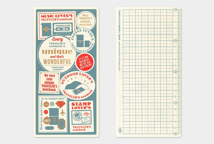 TRAVELER'S NOTEBOOK | Feuille plastique 2027 (Regular) - TRAVELER'S COMPANY - millenotes