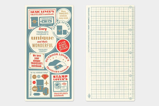 TRAVELER'S NOTEBOOK | Feuille plastique 2027 (Regular) - TRAVELER'S COMPANY - millenotes