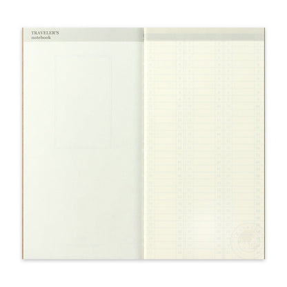 TRAVELER'S NOTEBOOK Recharge 018 Agenda Mensuel Non Daté (Regular) - TRAVELER'S COMPANY - millenotes