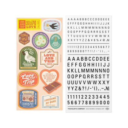 TRAVELER'S NOTEBOOK | Set de stickers 2025 LOVE and TRIP - TRAVELER'S COMPANY - millenotes