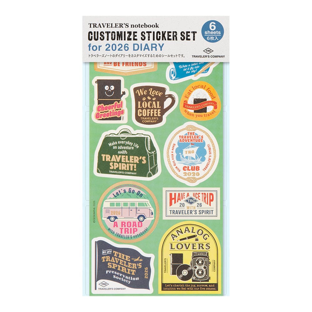 TRAVELER'S NOTEBOOK | Set de stickers 2026 Traveler's Spirit - TRAVELER'S COMPANY - millenotes
