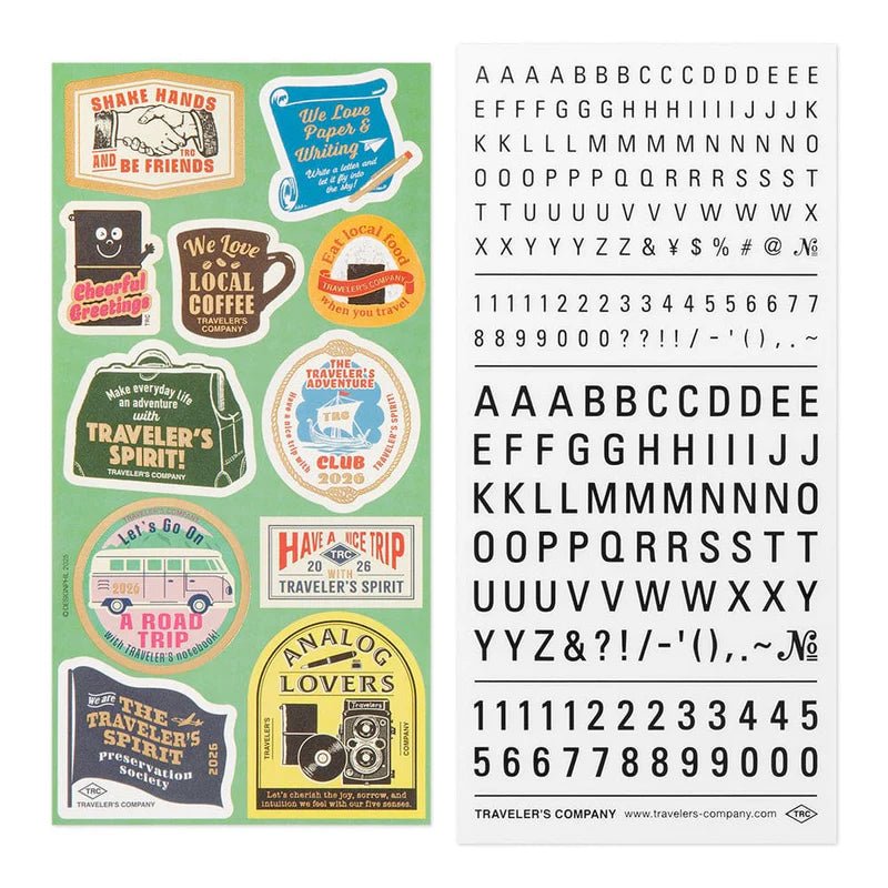 TRAVELER'S NOTEBOOK | Set de stickers 2026 Traveler's Spirit - TRAVELER'S COMPANY - millenotes