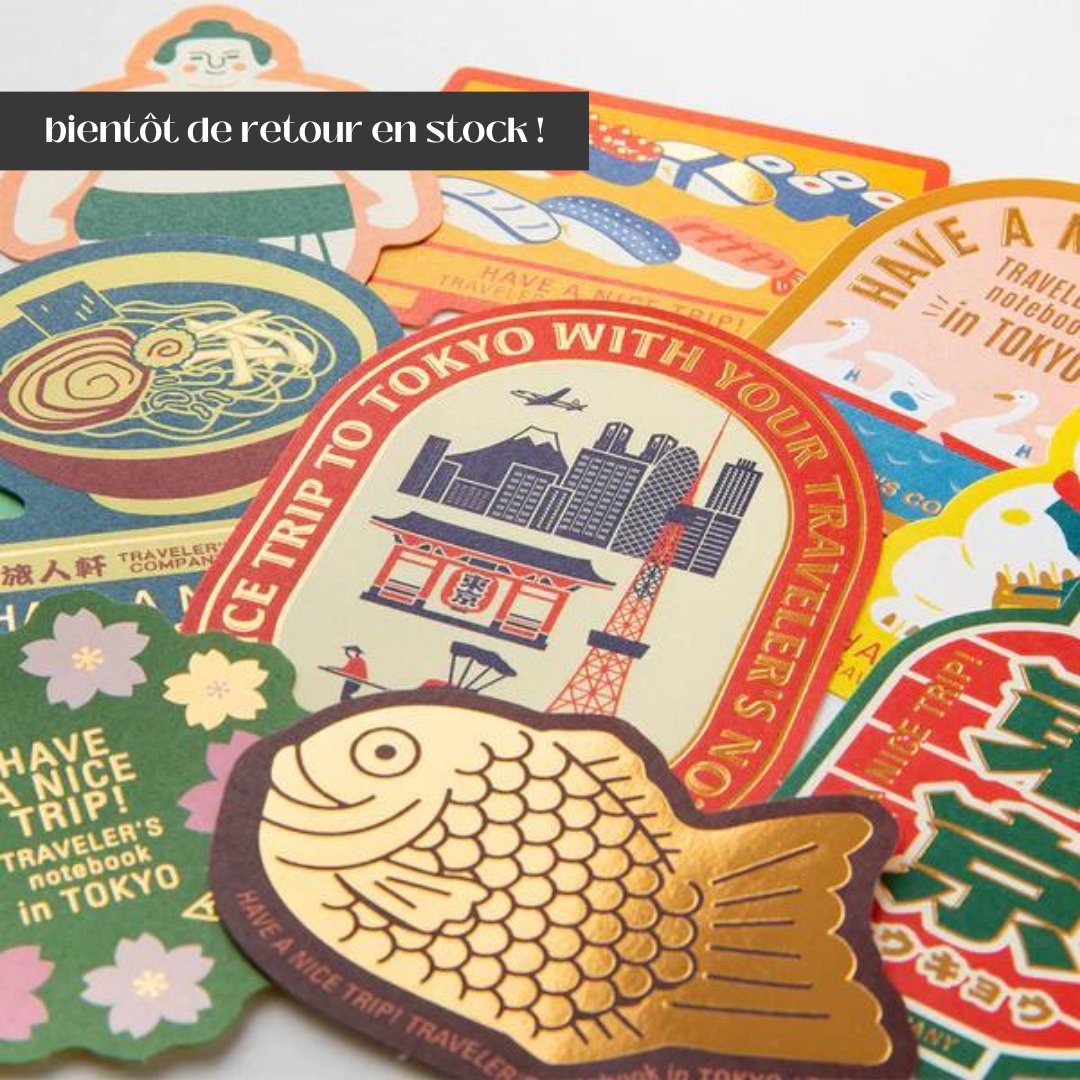 TRAVELER'S NOTEBOOK TOKYO | Set Stickers - TRAVELER'S COMPANY - millenotes