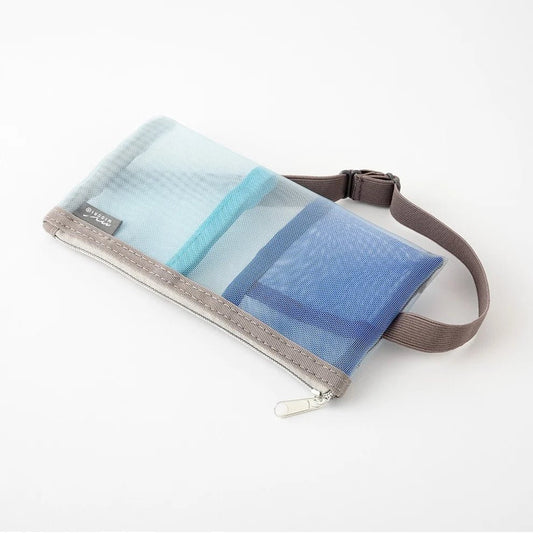 Trousse en maille avec bande élastique | MIDORI | Bleu clair - Midori - millenotes