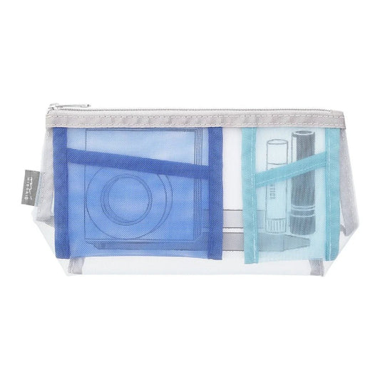 Trousse en maille Pen & Tool Pouch Mesh | MIDORI | Bleu clair - Midori - millenotes