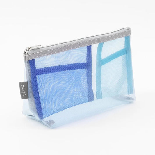 Trousse en maille Pen & Tool Pouch Mesh | MIDORI | Bleu clair - Midori - millenotes