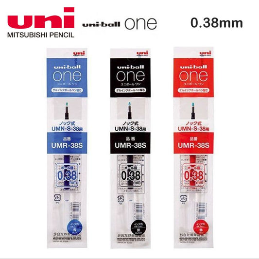 uni Mitsubishi Pencil | uni - ball one stylos gel | Recharge d'encre - UNI MITSUBISHI PENCIL - 0.38 mm bleu - millenotes