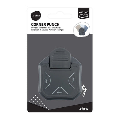 Vaessen Creative | Perforatrice d’angle 3 - en - 1 | 4 - 7 - 10 mm - Vaessen Creative - Graphite - millenotes