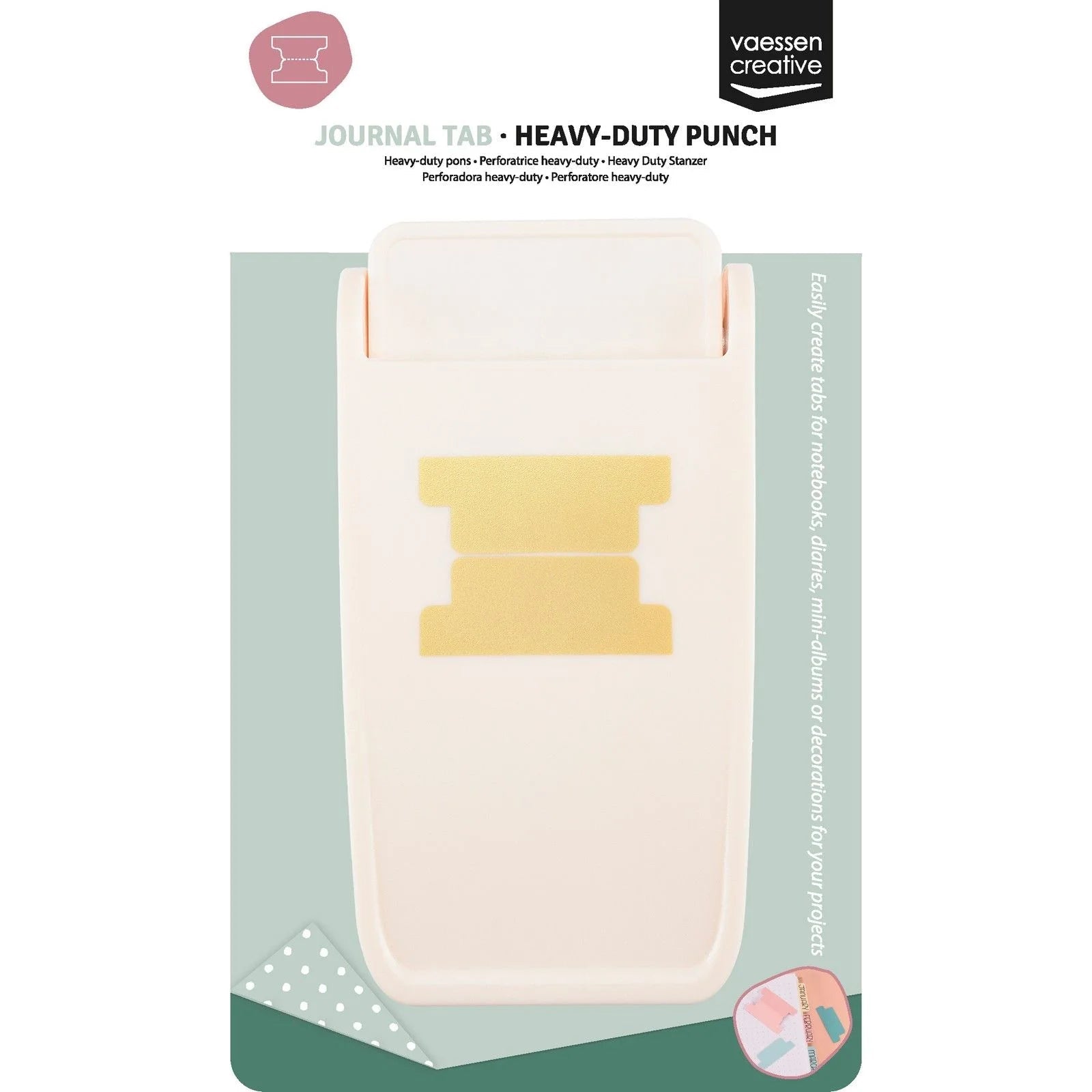 Vaessen Creative | Perforatrice Motif Onglet Journal - Vaessen Creative - millenotes
