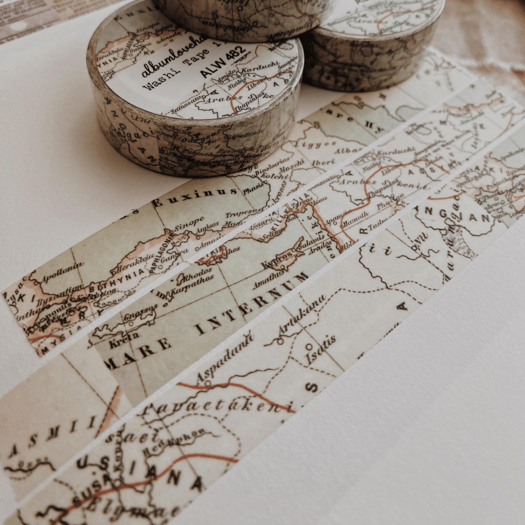 Washi masking tape | Carte de voyage - AlbumHandMadeLove - millenotes