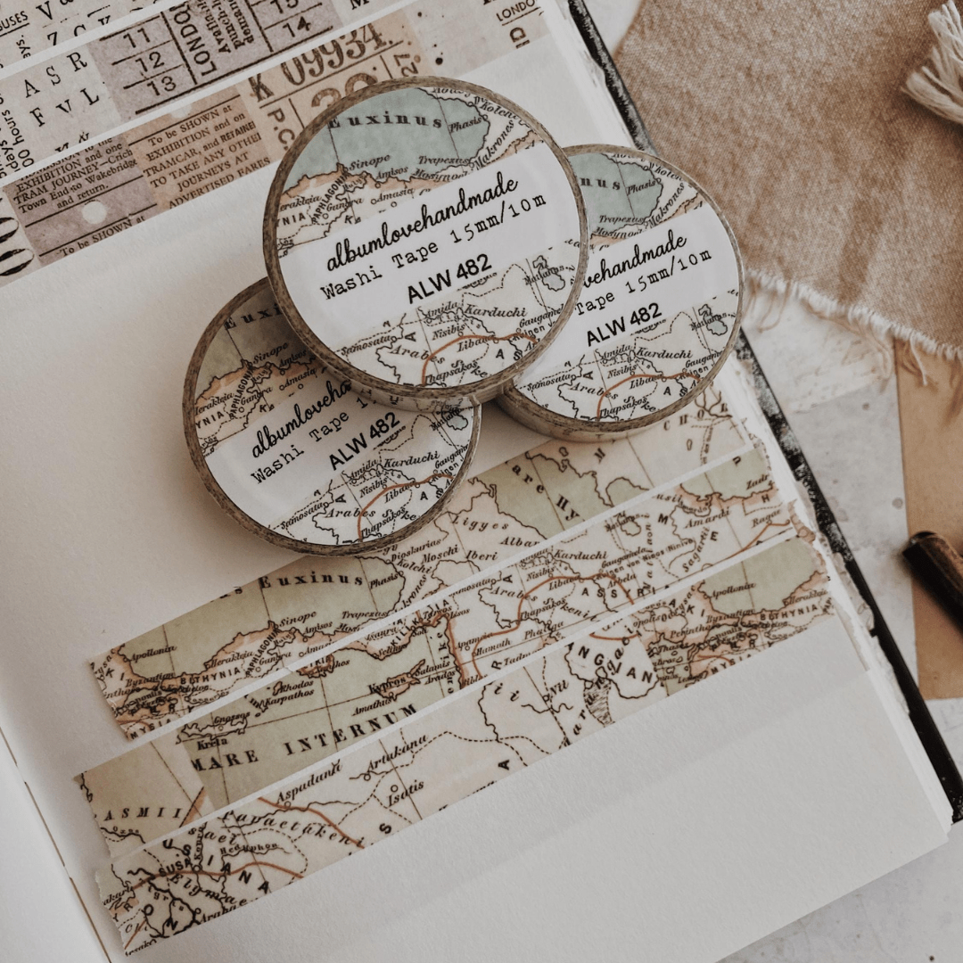 Washi masking tape | Carte de voyage - AlbumHandMadeLove - millenotes