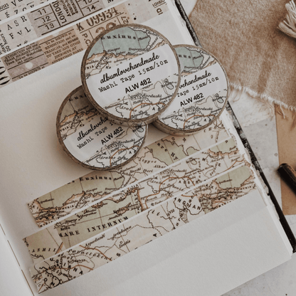 Washi masking tape | Carte de voyage - AlbumHandMadeLove - millenotes