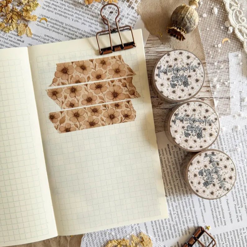Washi masking tape | Faded Garden - Bujojej - millenotes