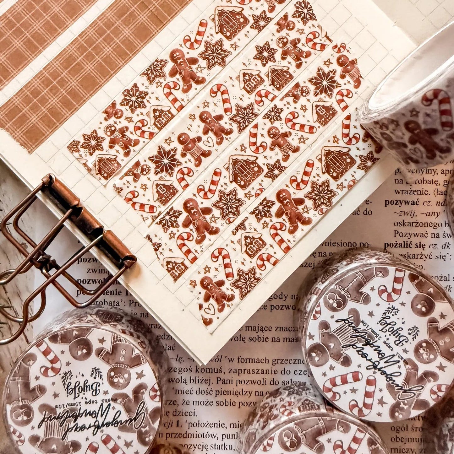 Washi masking tape | Gingerbread Wonderland - Bujojej - millenotes