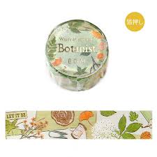 Washi Masking Tape Japonais BGM | Botaniste - BGM - millenotes
